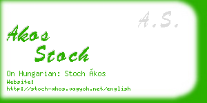akos stoch business card
